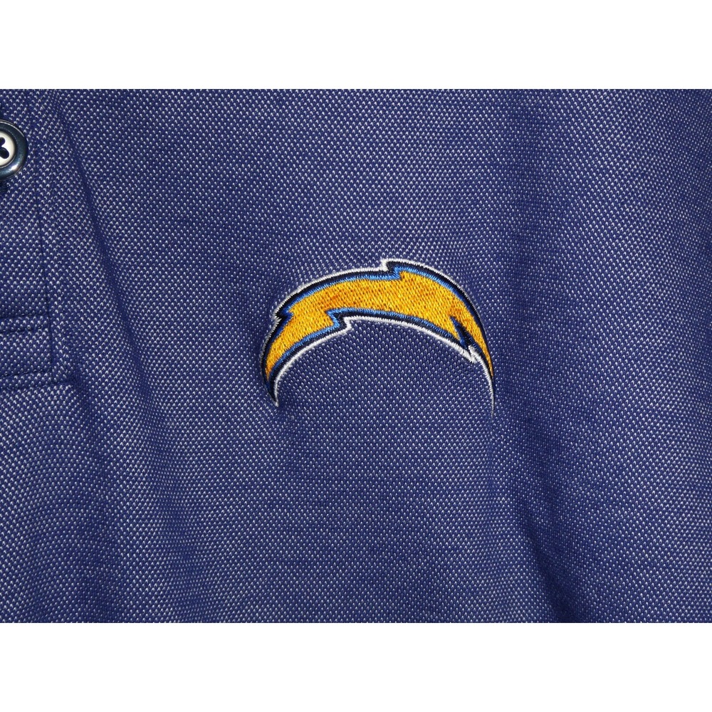 Tommy Bahama Football San Diego Chargers Polo Shirt Men L Short Sleeve Logo - Picture 2 of 12
